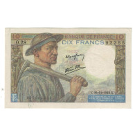 France, 10 Francs, Mineur, 1942, O.28, SUP, Fayette:8.6, KM:99c - 10 F 1941-1949 ''Mineur''