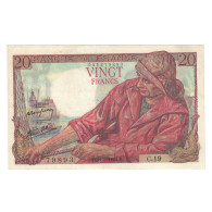 France, 20 Francs, Pêcheur, 1942, C.19, SUP, Fayette:13.2, KM:100a - 20 F 1942-1950 ''Pêcheur''