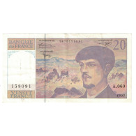 France, 20 Francs, Debussy, 1997, A.060, SUP, Fayette:66ter02a53, KM:151i - 20 F 1980-1997 ''Debussy''