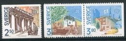 SWEDEN 1990 Europa: Postal Buildings MNH / **. Michel 1589-91 - Gebruikt