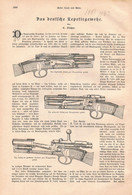 A102 1163 Deutsches Repetiergewehr Repetierbüchse Artikel / Bilder 1887 !! - Autres & Non Classés