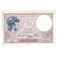 France, 5 Francs, Violet, 1940, X.66825 633, TTB, Fayette:4.16, KM:83 - 5 F 1917-1940 ''Violet''