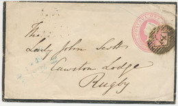 GB LONDON Inland Office „14“ Numeral Postmark (Parmenter 14B) On Very Fine Printed To Order (made Mourning Envelope From - Brieven En Documenten