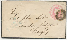 GB LONDON Inland Office „14“ Numeral Postmark (Parmenter 14B) On Very Fine Printed To Order (made Mourning Envelope From - Lettres & Documents