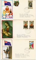 NOËL / CHRISTMAS 1973.Raphaël.Tempi Madonna. Alte Pinakothek Munich  3 Lettres De Wellington, Série Complète - Cartas & Documentos