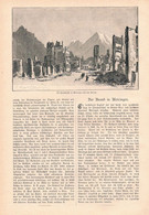 A102 1184 Brand In Meiringen Im Jahre 1892 Artikel / Bilder 1892 !! - Autres & Non Classés