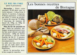 ►  CPSM Recette  Le Kig Ha Fraz  Les Bonnes Recettes De Bretagne - Recettes (cuisine)