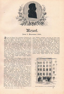 A102 1185 Mozart 100 Jahre Salzburg Zauberflötenhäuschen Artikel / Bilder 1892 !! - Music