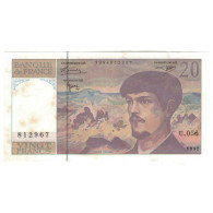 France, 20 Francs, Debussy, 1997, U.056, SUP, Fayette:66ter.2, KM:151i - 20 F 1980-1997 ''Debussy''