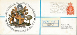 WELPEX 72 WELLINGTON (National Stamp Exhibition) Wellington Town Hall. Registered Letter - Briefe U. Dokumente