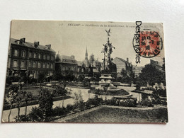 76400 Fécamp - Le Square Et La Fontaine En Fer Forgé - 1918 - Fécamp