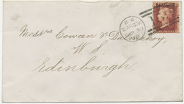 GB „159 / GLASGOW“ Scottish Duplex On Superb Cover With QV 1d Red Plate 201 (HG) - Briefe U. Dokumente