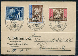Deutsches Reich 1942 Firmenkarte Mit Satzfrankatur Mi.Nr.823/25 Und SST"Wien-24.10.42 "1 Beleg Used - Cartas