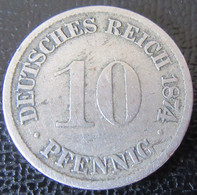 Allemagne / Deutsches Reich - Monnaie 10 Pfennig 1874 H - 10 Pfennig