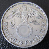 Allemagne / IIIe Reich - Monnaie 2 Reichsmark Hindenburg 1937 A (Berlin) En Argent - 2 Reichsmark