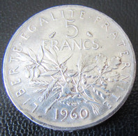 France - Monnaie 5 Francs 1960 En Argent - J. 5 Francs