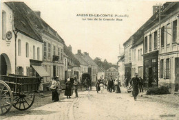Avesnes Le Comte * Le Bas De La Grande Rue Du Village * Villageois Attelage - Avesnes Le Comte