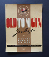 Portugal Etiquette Ancienne Old Tom Gin Jockey Lisboa Label Gin - Alcools & Spiritueux