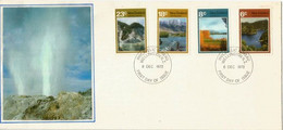 BEAUTIFUL NEW-ZEALAND ! Magnificent Landscapes. Lakes & Geyser. Lettre FDC WELLINGTON  1972 - Brieven En Documenten