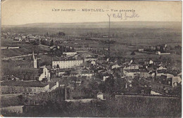 AIN MONTLUEL Vue Générale Cachet 6° Régiment Artillerie - Montluel