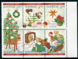 SWEDEN 1989 Christmas MNH / **.  Michel 1576-80 - Unused Stamps
