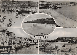 M And L Postcard St. Ives, Cornwall Multiview. Porthminster Beach, Wharf Road - Newquay