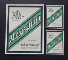 Portugal Etiquette Ancienne Marasquino Marasquin Liqueur Jockey Label Maraschino Liquor - Alkohole & Spirituosen