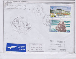 TAAF 2013  Cover Ca Gerant Postal Ca Base Alfred Faure Crozet 11-12-2013 (FC184A) - Lettres & Documents