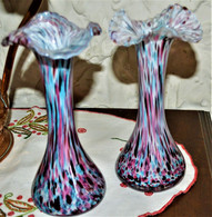 Vases Pâte De Verre Multicolore Style Murano - Vetro & Cristallo