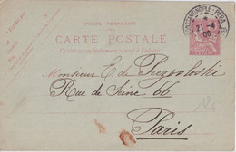 LEVANT / TURQUIE - 1906 - CARTE ENTIER POSTAL MOUCHON De CONSTANTINOPLE => PARIS - Covers & Documents