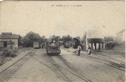 Loire Atlantique LEGE La Gare Avec Train à Vapeur - Legé