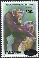 Tanzania 2013 Chimpanzee Ape Monkey Overprint 500/- On 400/- Michel 5050 Mint - Chimpansees
