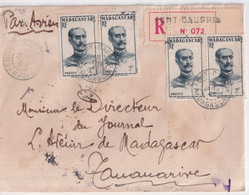 MADAGASCAR - 1947 - ENVELOPPE RECOMMANDEE De FORT DAUPHIN ! => TANANARIVE - Lettres & Documents