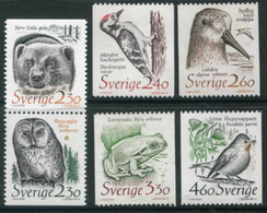 SWEDEN 1989 Endangered Species MNH / **.  Michel 1520-25 - Ungebraucht