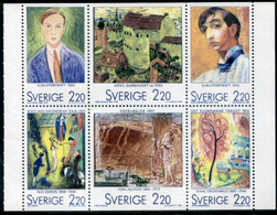 SWEDEN 1988 Swedish Artists In Paris MNH / **.  Michel 1495-1500 - Nuovi