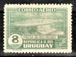 1937 URUGUAY MLH - Yvert Airmail A81A - Dam Represa Damm Barrage Presa Del Río Negro - Black River - Uruguay
