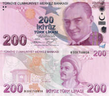 TURKEY, 200 Turkish Lira, 2010, P227b, Series B, UNC - Turquie