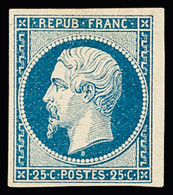 * N°10 25c Bleu, Neuf Trace De Charnière Propre, TTB. Belle Fraicheur. Signé Calves - 1852 Louis-Napoleon