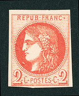 ** N°40B 2c Brun-rouge Report 2, Neuf **, Très Frais, TTB (cote Pour *) - 1870 Bordeaux Printing