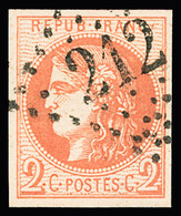 Obl N°40Ba 2c Rouge-brique, Obl GC, FAUX Complet Très Bien Fait - 1870 Bordeaux Printing