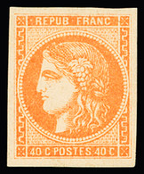 * N°48 40c Orange, Neuf * Légère Trace, Frais, TTB - 1870 Bordeaux Printing