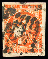 Obl N°48g 40c Vermillon Vif, Obl. GC 532 Bordeaux, TB. Signé Calves - 1870 Bordeaux Printing