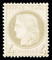 * N°52a 4c Gris-jaunâtre, Neuf * Quasi **, Frais, TB - 1871-1875 Cérès