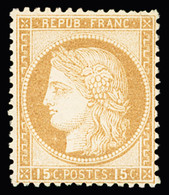 * N°55 15c Bistre, Neuf * Très Légère Trace, Très Frais, TTB - 1871-1875 Cérès