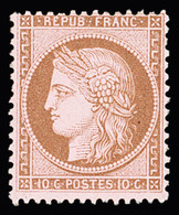 ** N°58 10c Brun Sur Rose, Neuf **, Très Frais, TTB (cote Pour *) - 1871-1875 Cérès