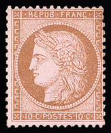 * N°58 10c Brun Sur Rose, Neuf *, Très Frais, TTB - 1871-1875 Cérès