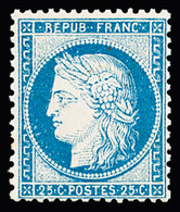 ** N°60A 25c Bleu Type I, Neuf **, Très Frais, TTB (cote Pour *) - 1871-1875 Cérès