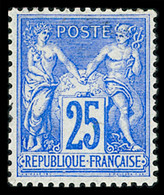 * N°78 25c Outremer Type II, Bien Centré, Neuf * Légère Trace, Très Frais, TTB - 1876-1898 Sage (Type II)