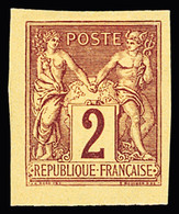 (*) N°85d Et 86b 2c Brun-route Et 3c Jaune,Réimpression Granet, Non Dentelé, Nsg, TB. Signé Calves - 1876-1898 Sage (Type II)