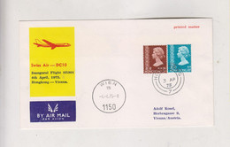 HONG KONG 1975 Nice Airmail Cover To Austria - Brieven En Documenten